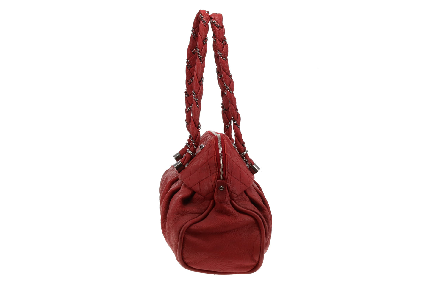 Chanel Lady Braid Large Shoulder Bag Red