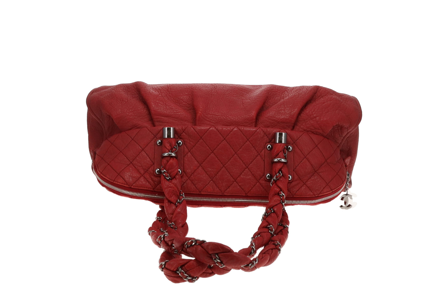 Chanel Lady Braid Large Shoulder Bag Red