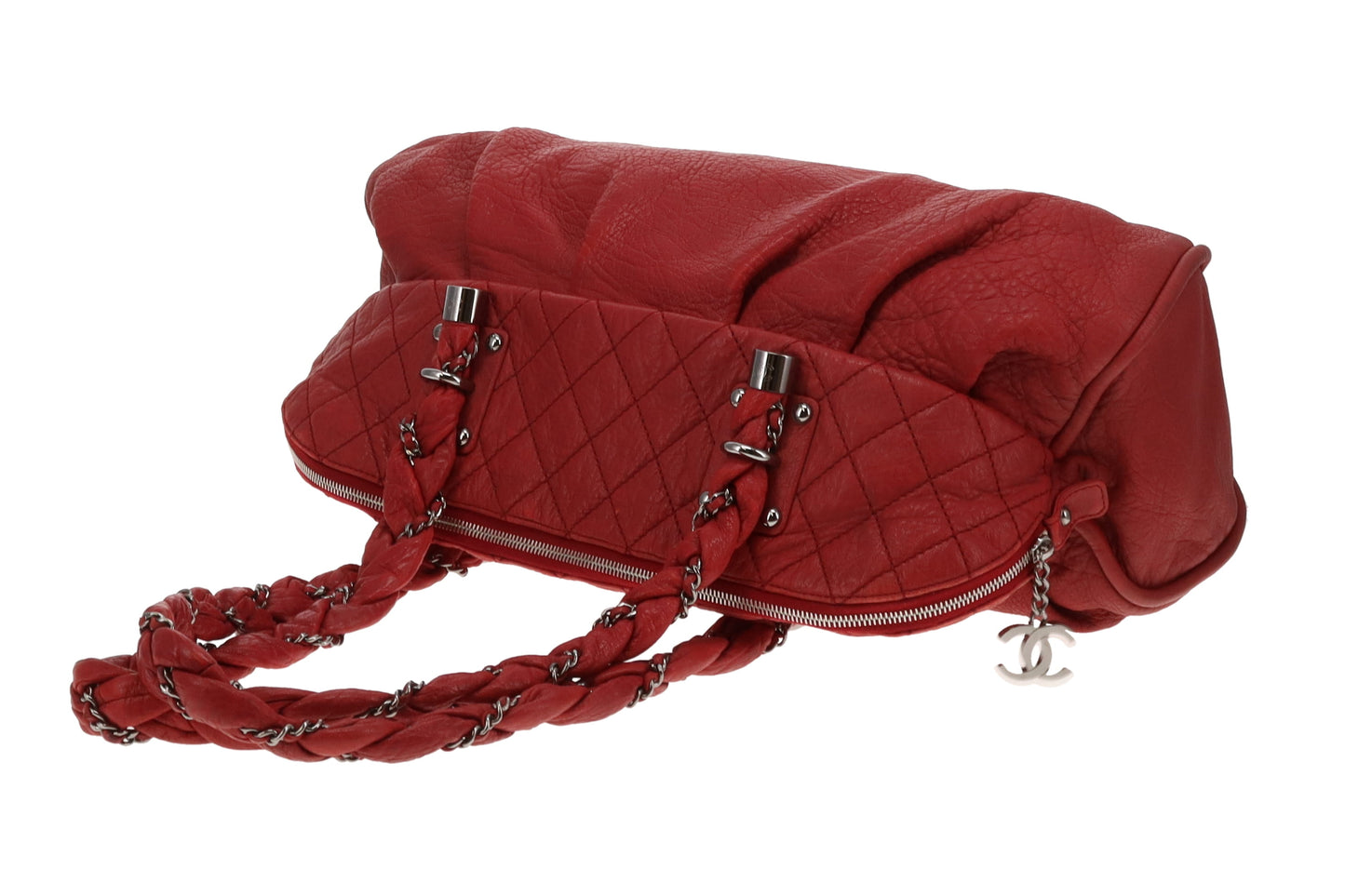 Chanel Lady Braid Large Shoulder Bag Red
