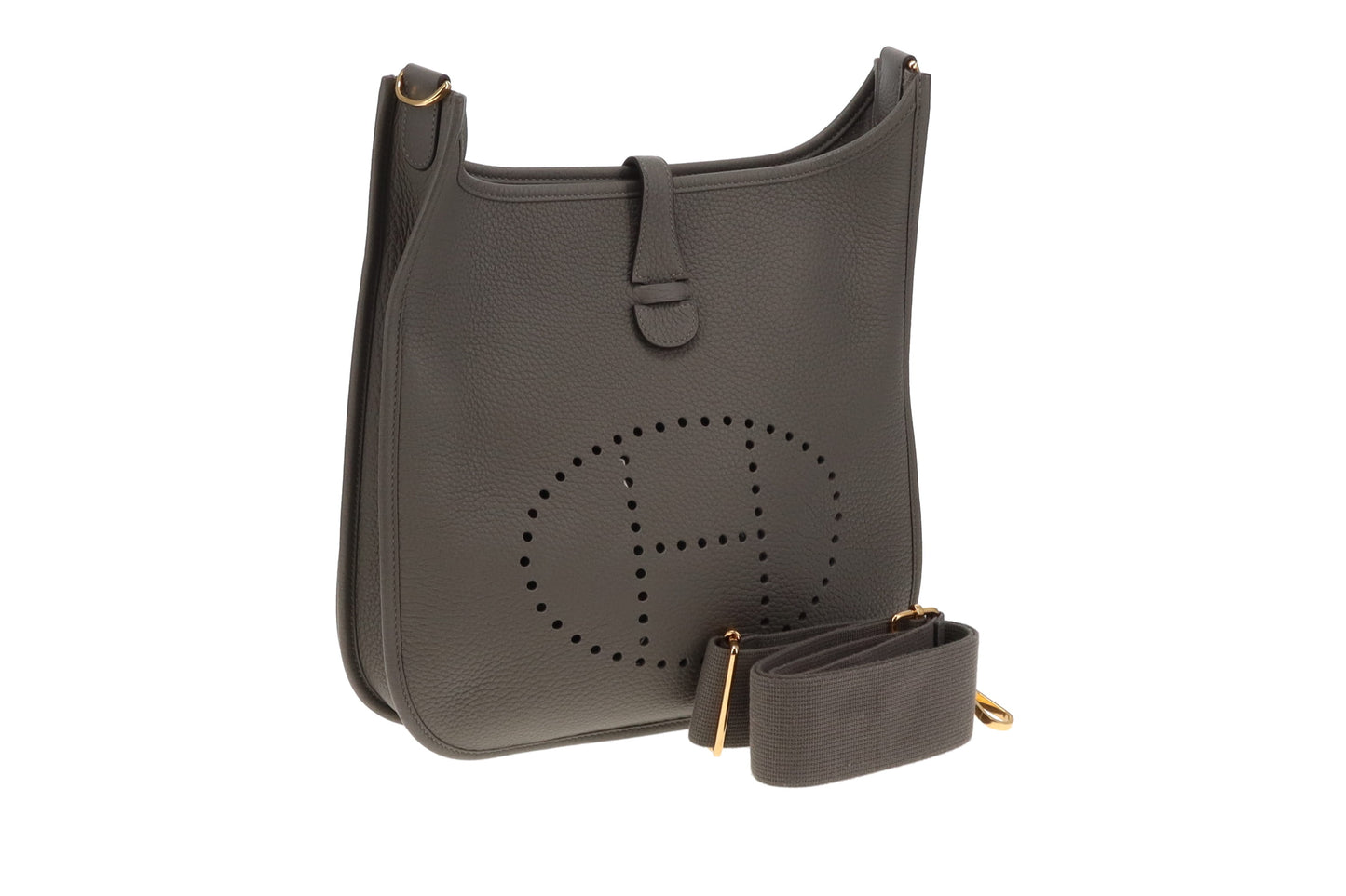 Hermes Grey Clemence GHW Evelyne III PM 2023