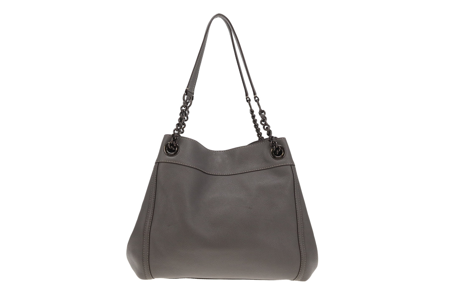 Coach Edie Turnlock Tote In Grey