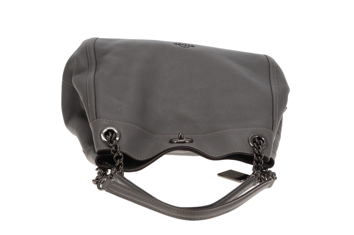 Coach Edie Turnlock Tote In Grey