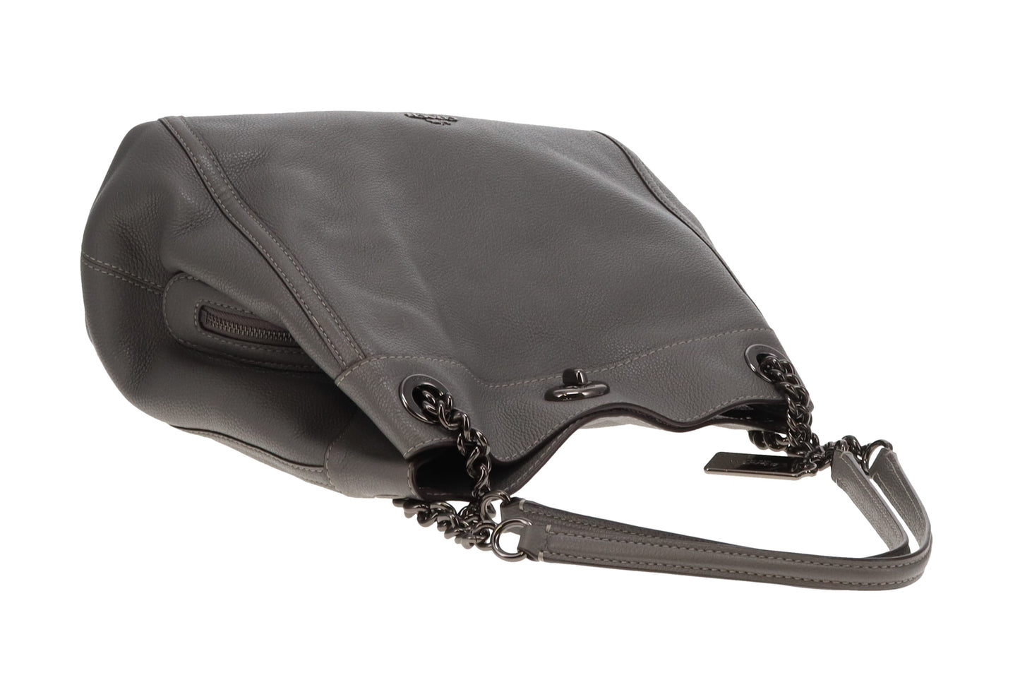 Coach Edie Turnlock Tote In Grey