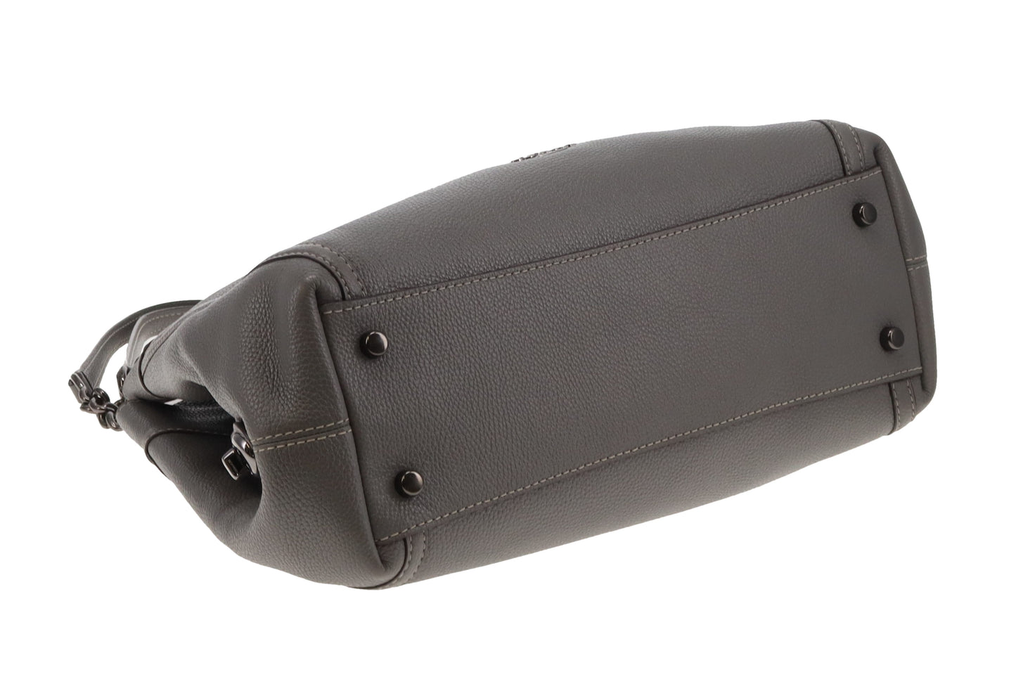Coach Edie Turnlock Tote In Grey