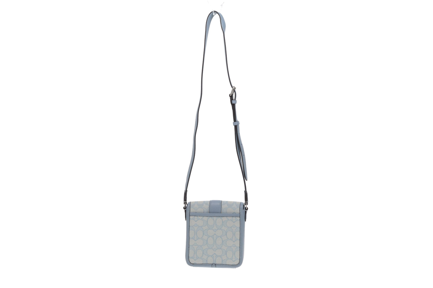 Coach Blue Signature Canvas North/South Lonnie Bag