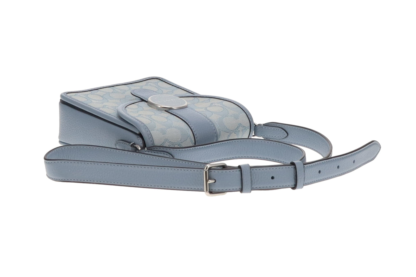 Coach Blue Signature Canvas North/South Lonnie Bag