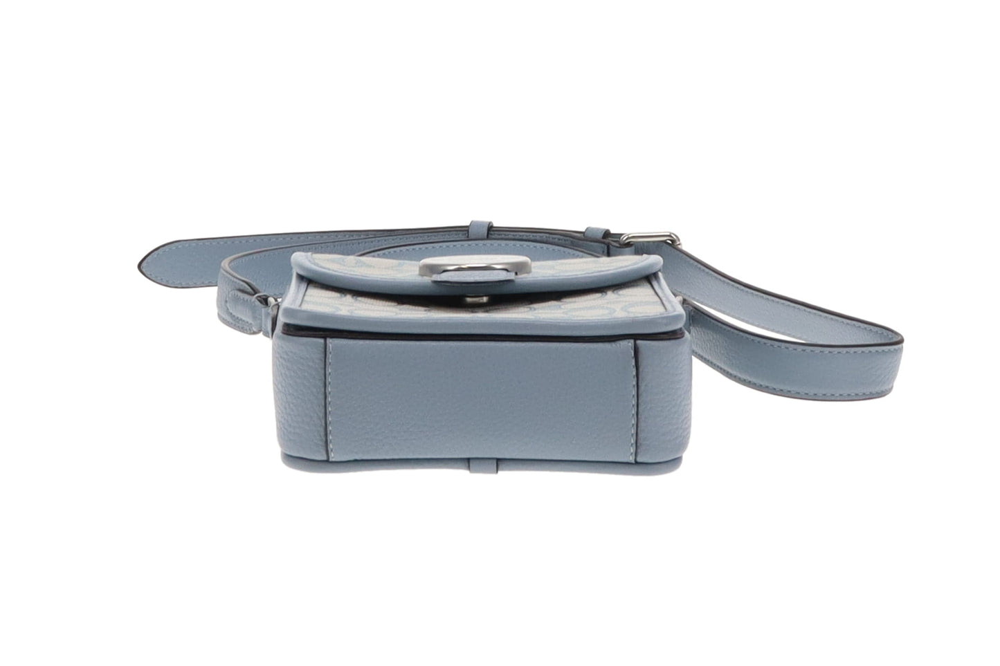 Coach Blue Signature Canvas North/South Lonnie Bag