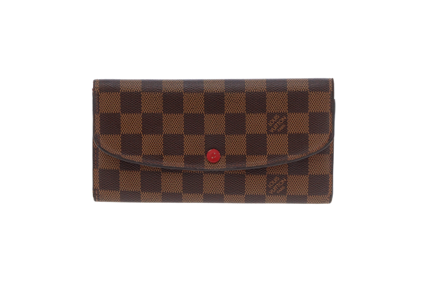 Louis Vuitton Emilie Wallet Damier Ebene & Rouge TA5107
