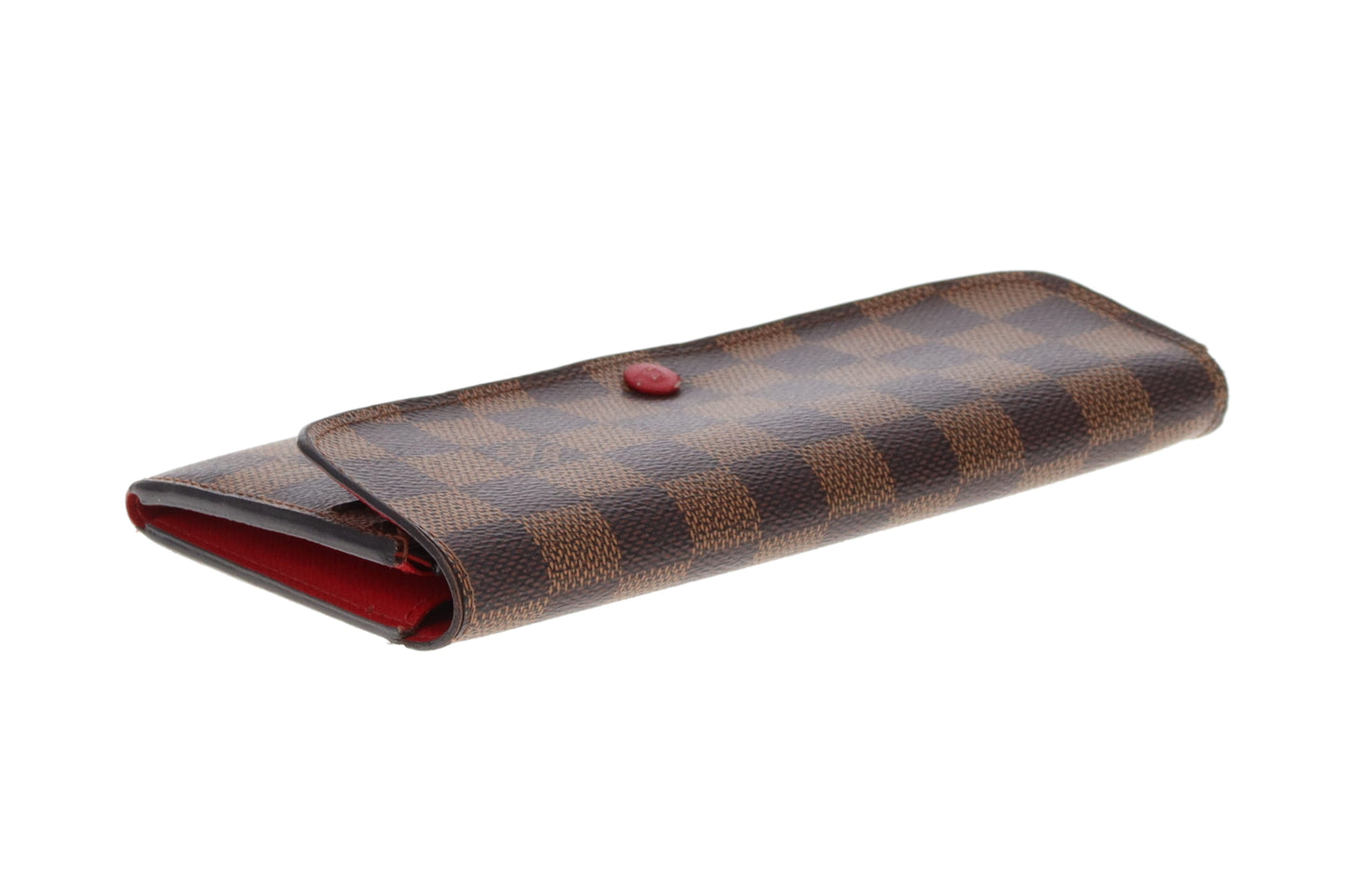 Louis Vuitton Emilie Wallet Damier Ebene & Rouge TA5107