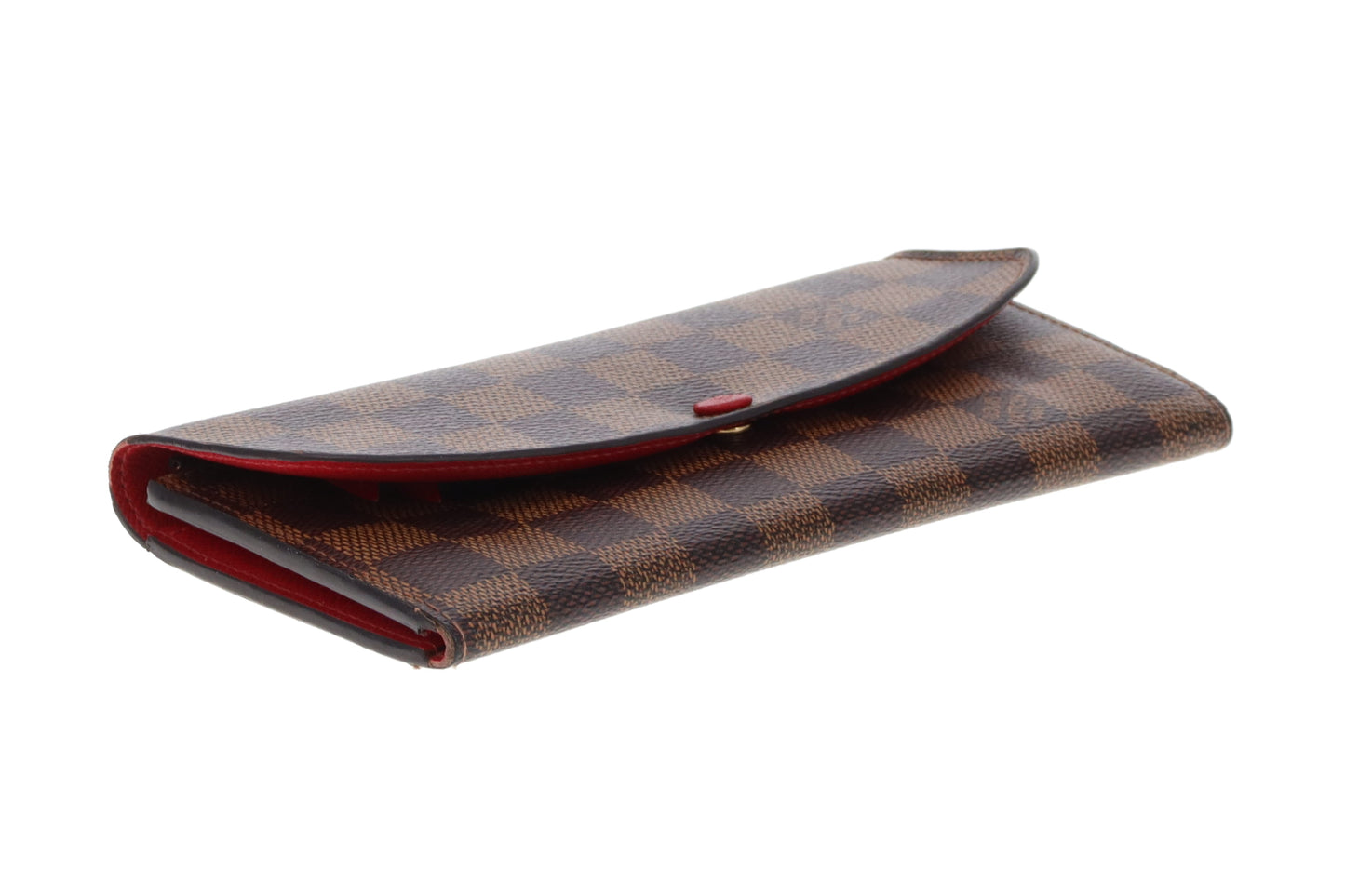 Louis Vuitton Emilie Wallet Damier Ebene & Rouge TA5107