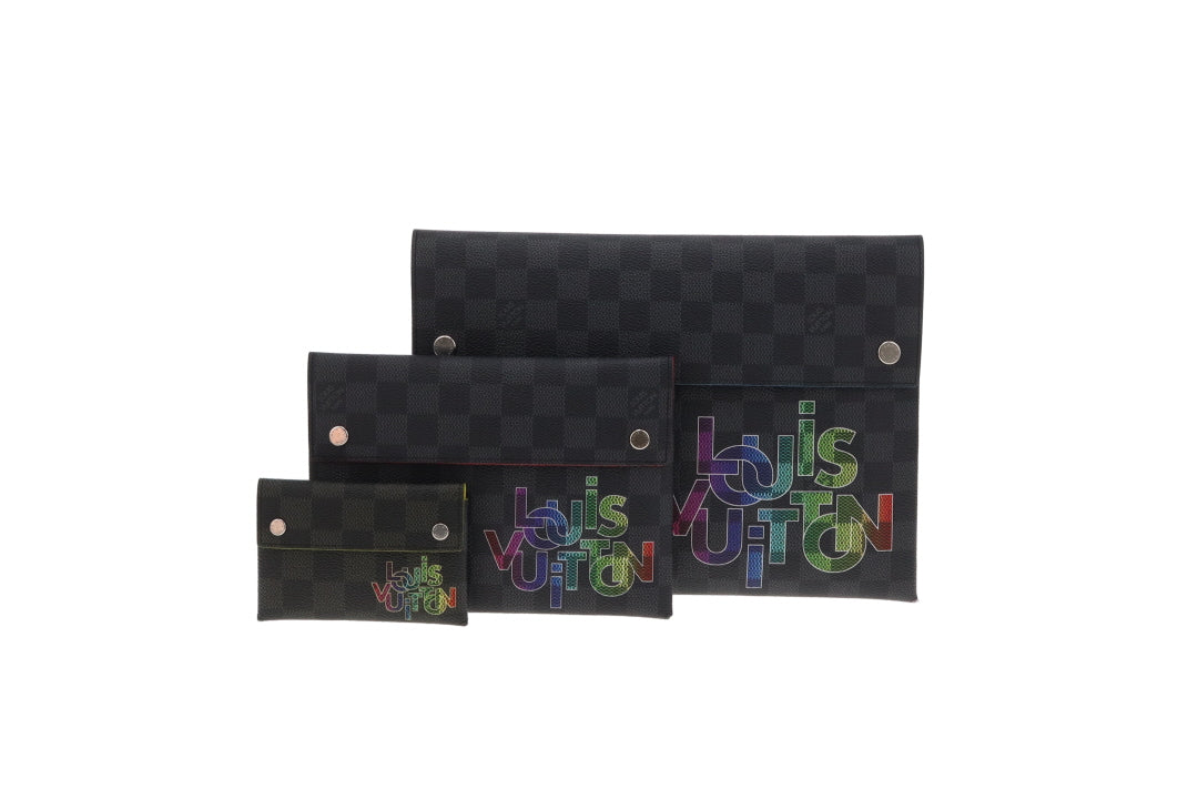Louis Vuitton Alpha Triple Pouch Virgil Abloah Damier Graphite 2019