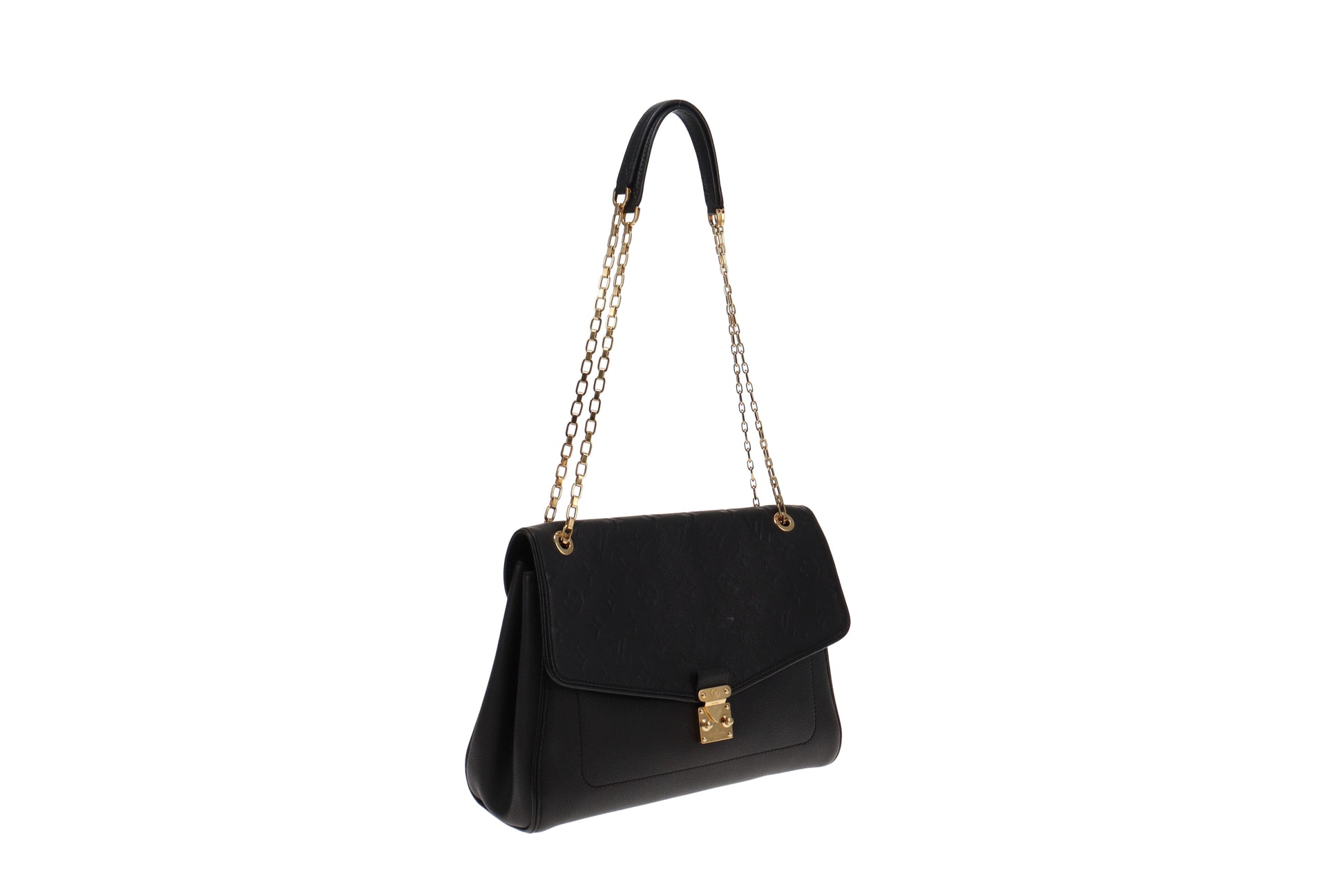 Louis Vuitton St Germain MM Monogram Leather Bag Black