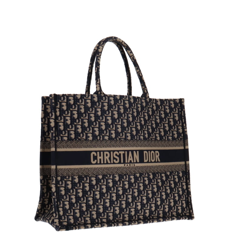 Dior Navy Oblique Book Tote Large