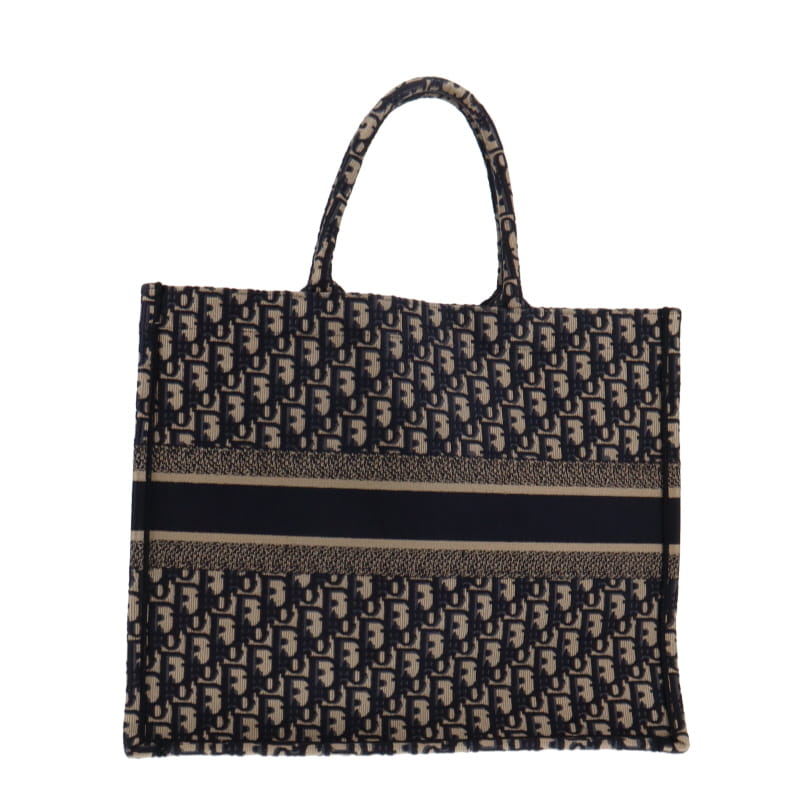 Dior Navy Oblique Book Tote Large