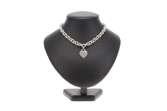 Tiffany & Co Heart Tag Necklace  Sterling Silver 925 SS