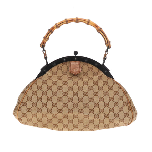 Gucci Bamboo GG Canvas Frame Bag By Tom Ford Vintage