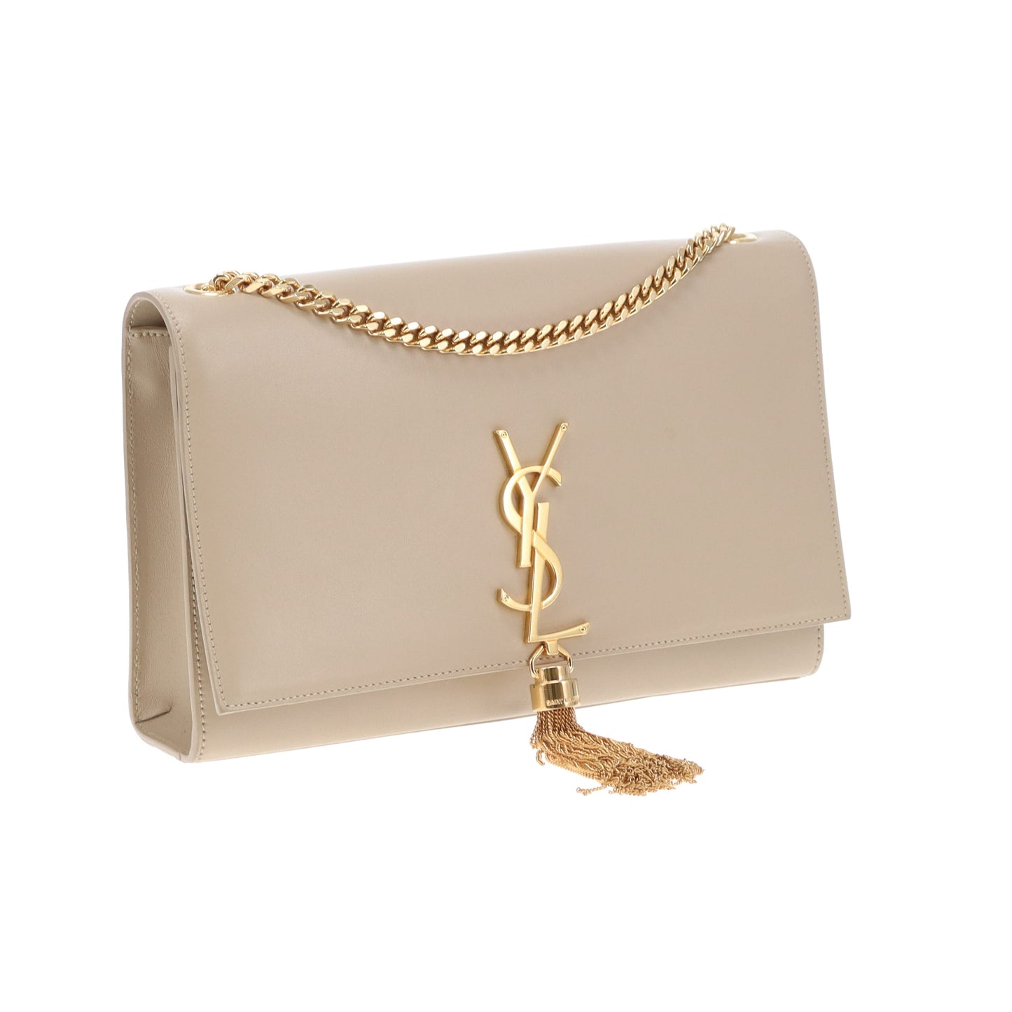 Saint Laurent Kate Tassel Medium Beige Smooth GHW 2015