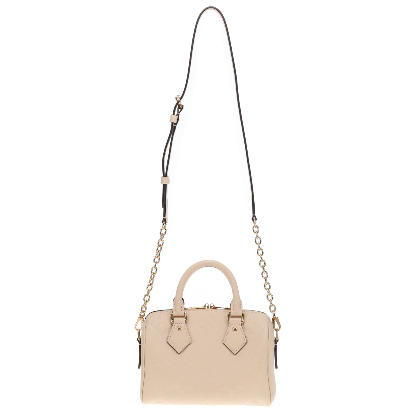 Louis Vuitton Speedy Bandouliere 20 Empreinte Crème