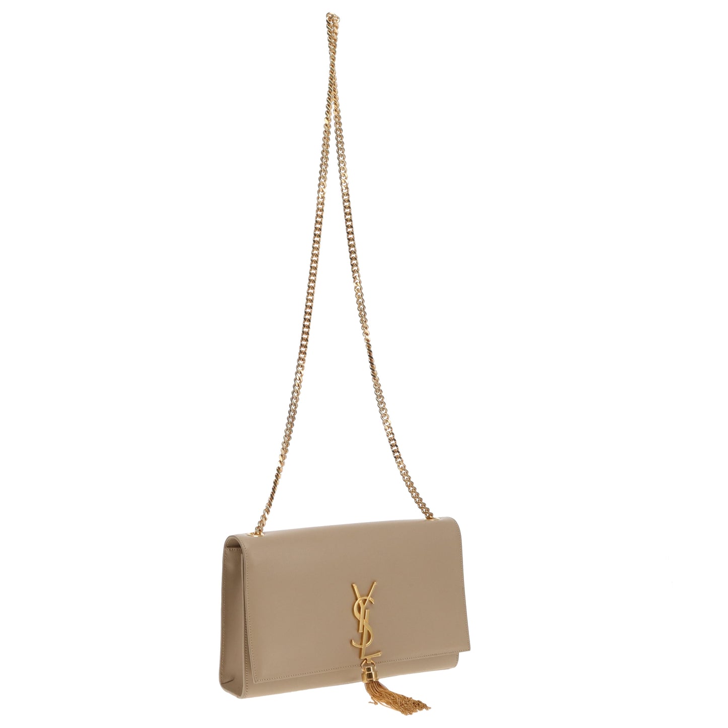 Saint Laurent Kate Tassel Medium Beige Smooth GHW 2015