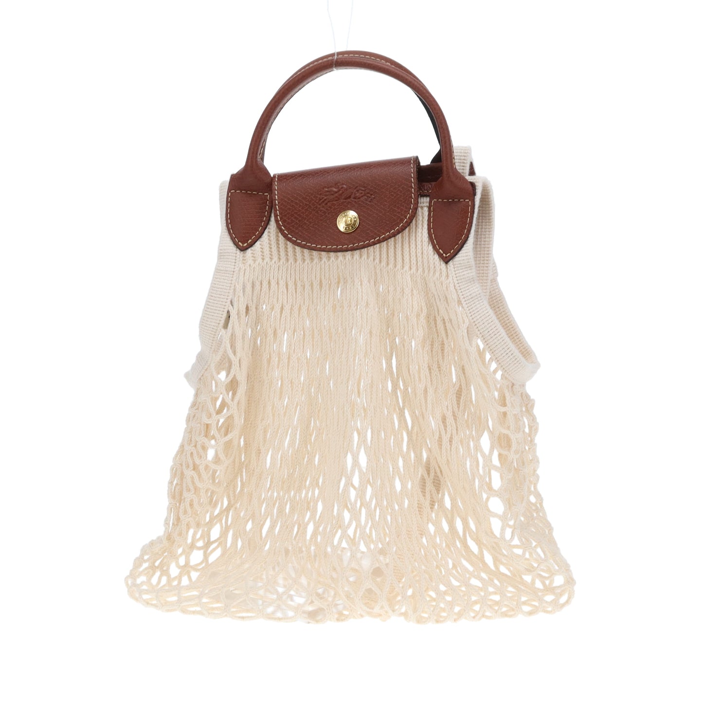 Longchamp Le Pliage Filet Large Mesh Bag Ecru