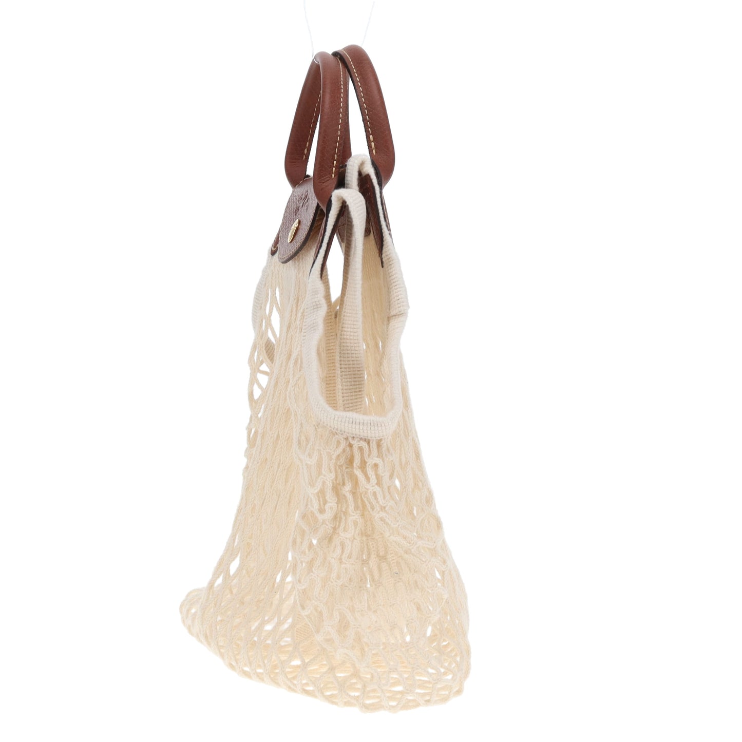 Longchamp Le Pliage Filet Large Mesh Bag Ecru