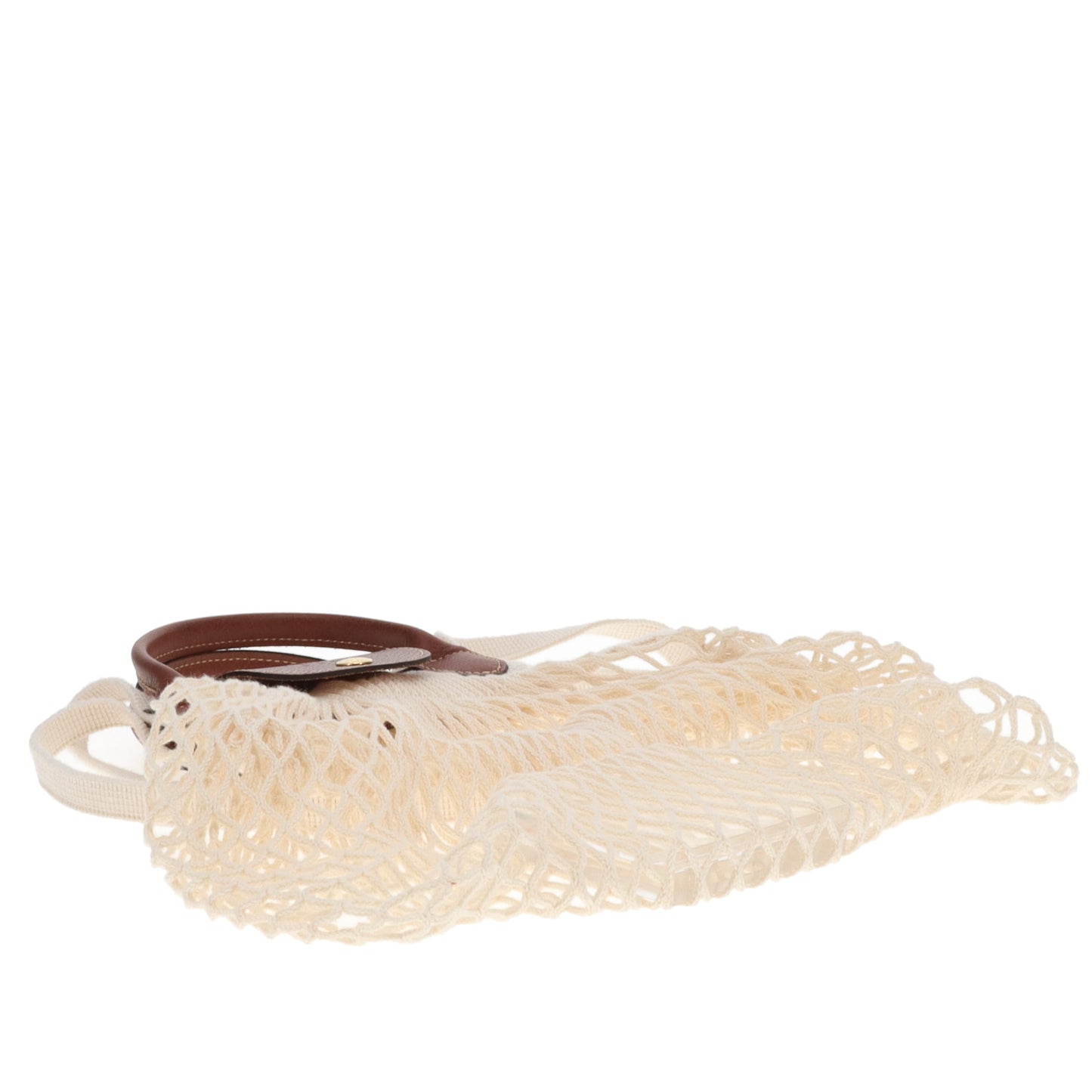 Longchamp Le Pliage Filet Large Mesh Bag Ecru