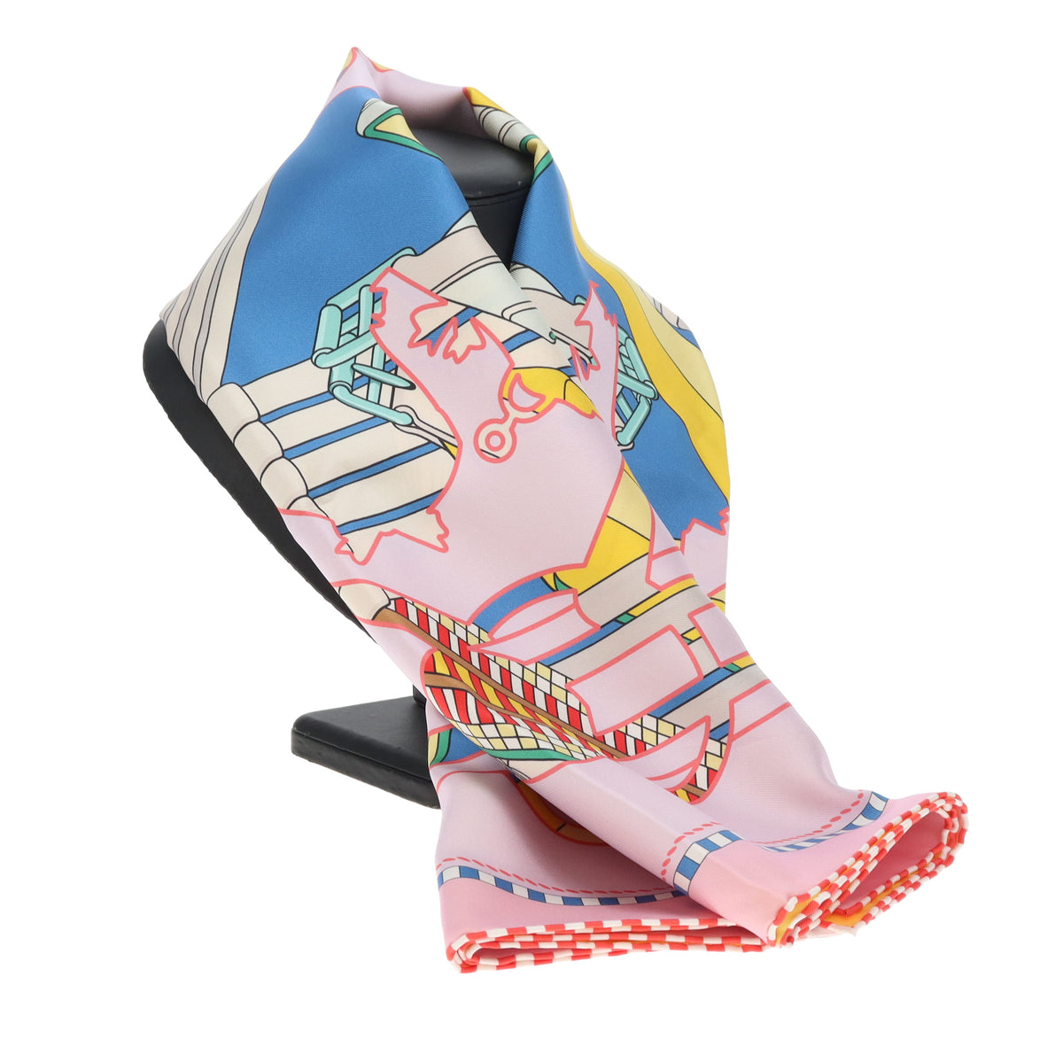 Hermes Tatersale En Zigzag 90 Scarf 100% Silk
