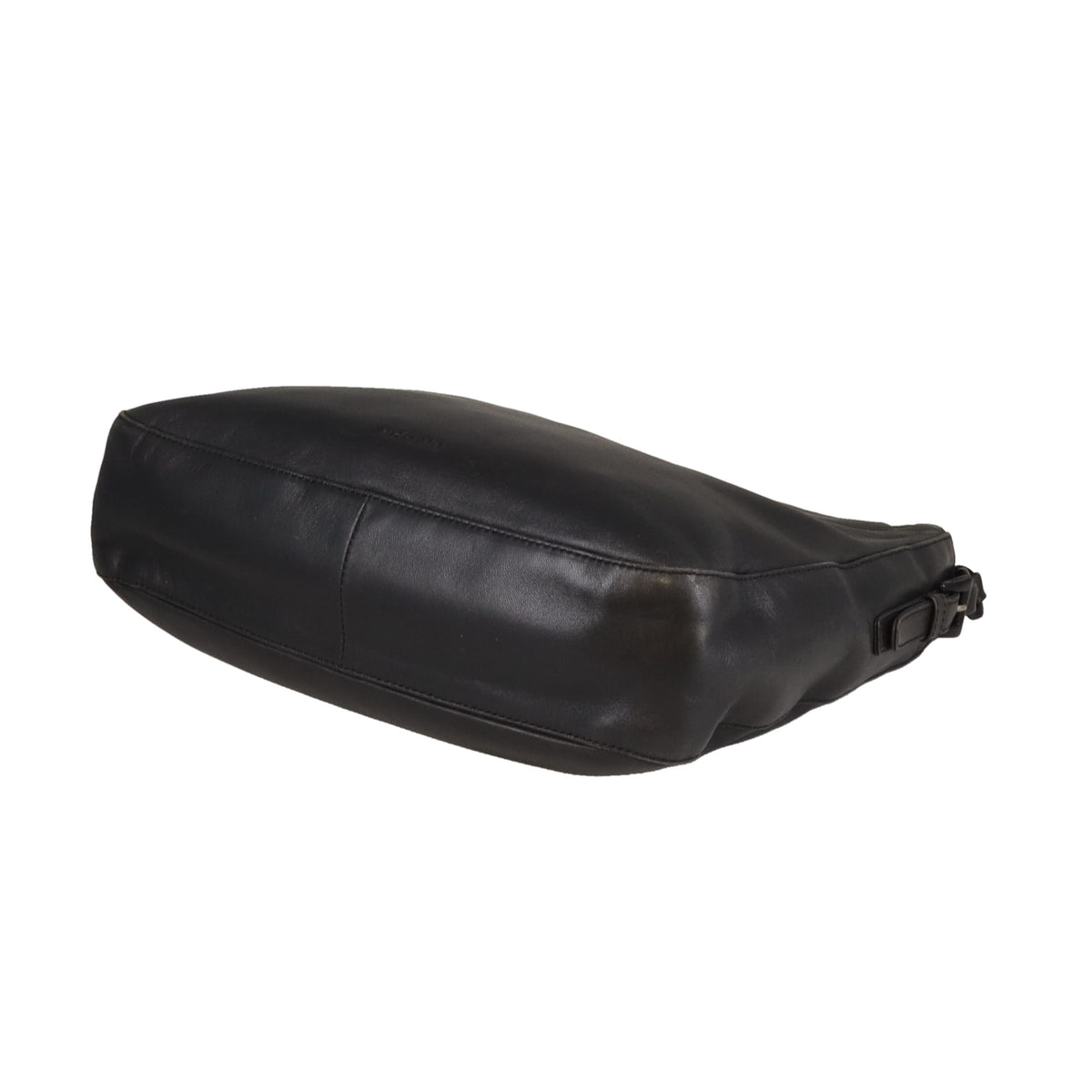 Prada Shoulder Bag Black Soft Leather with Chunky Black Chain