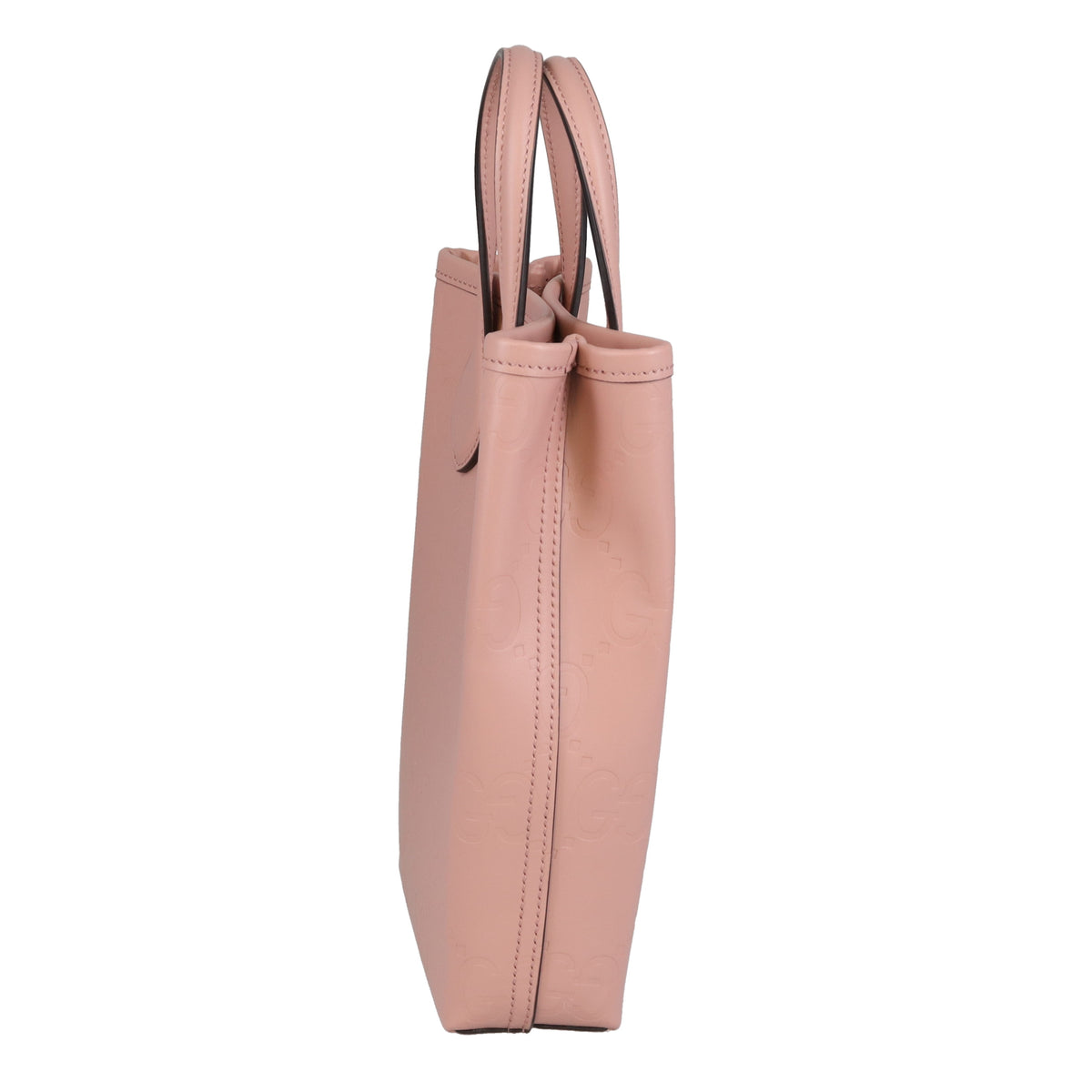 Gucci Mini Tote Bag GG Embossed Pink Leather