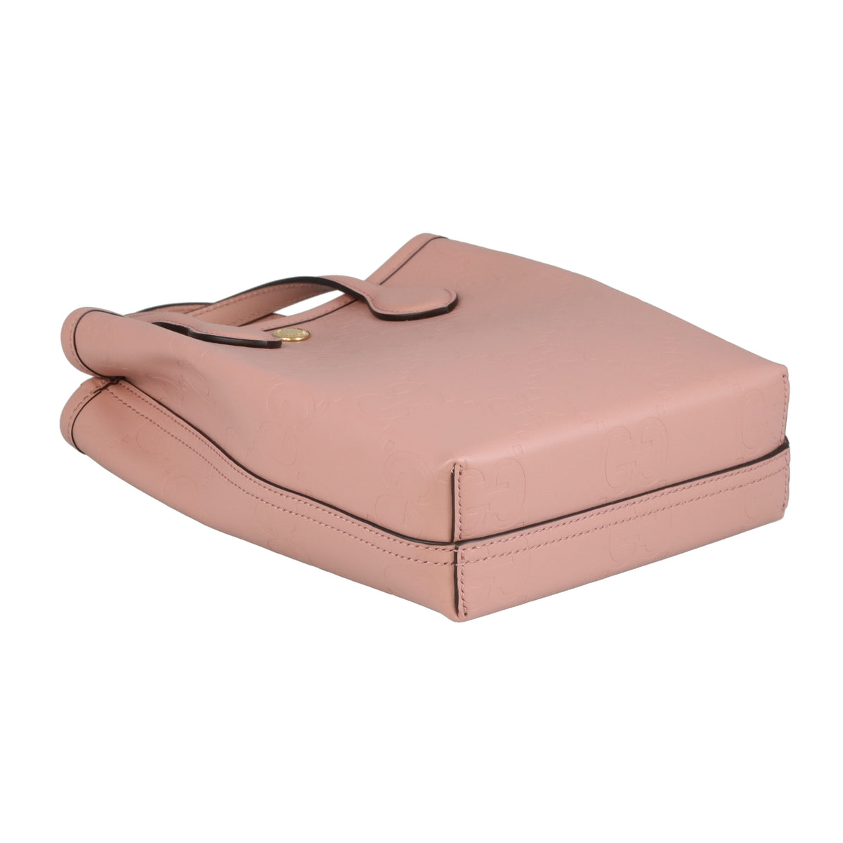 Gucci Mini Tote Bag GG Embossed Pink Leather