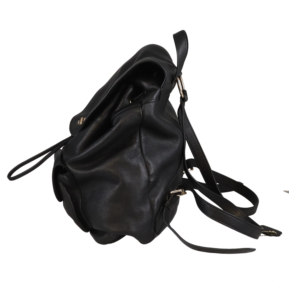 Coach Twin Pocket Backpack Black Leather GHW