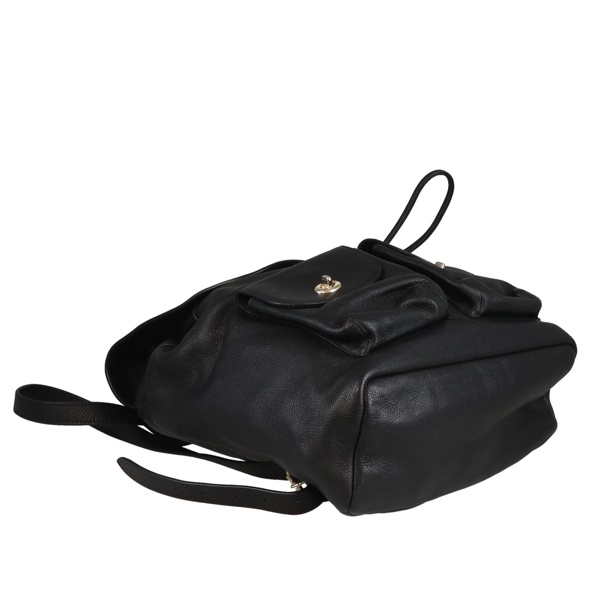 Coach Twin Pocket Backpack Black Leather GHW
