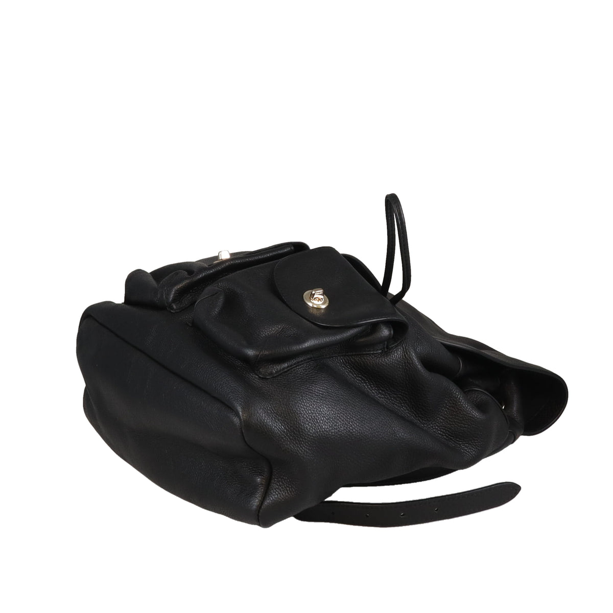 Coach Twin Pocket Backpack Black Leather GHW