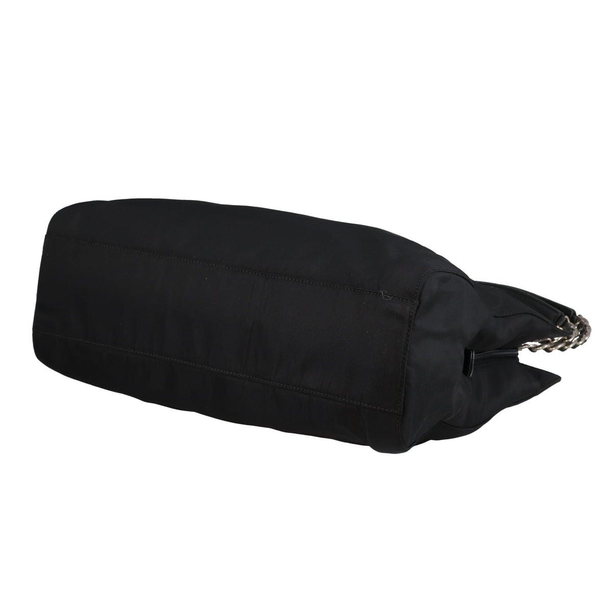 Prada Tote Bag Chain Handle Black Nylon