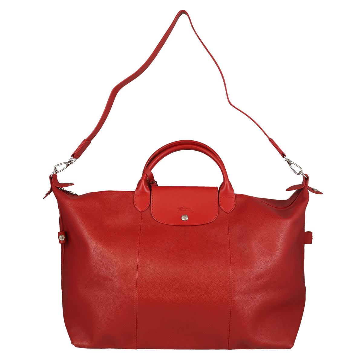 Longchamp Le Foulonné L Red Leather
