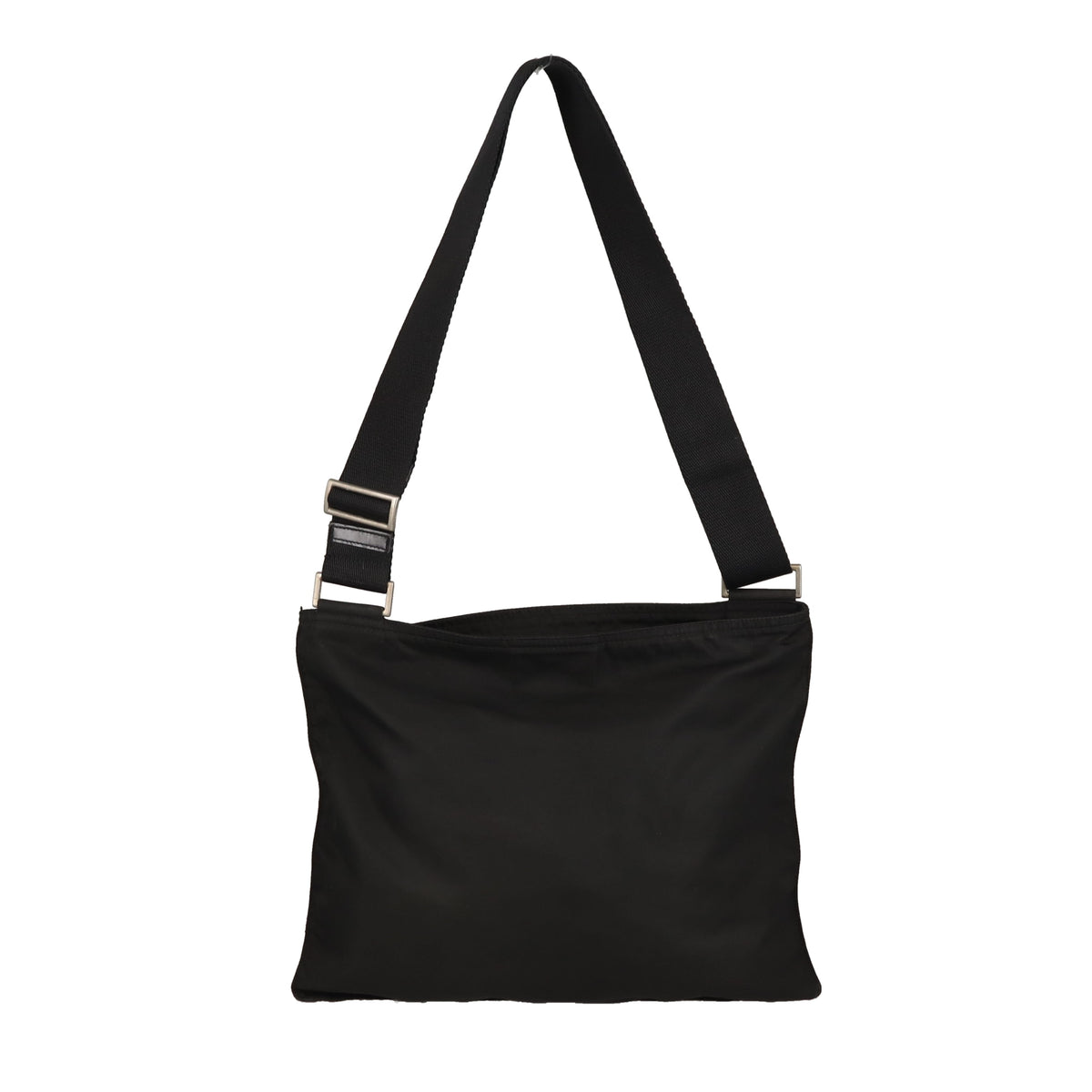 Prada Flat Messenger Large Black Nylon
