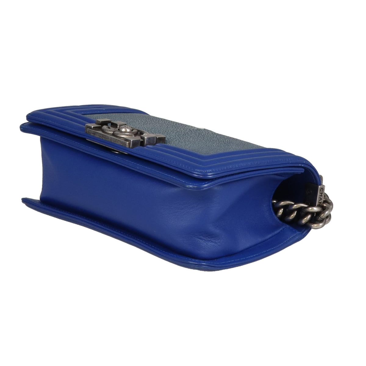 Chanel Boy Bag Small Sting Ray and Blue Leather 2013/14