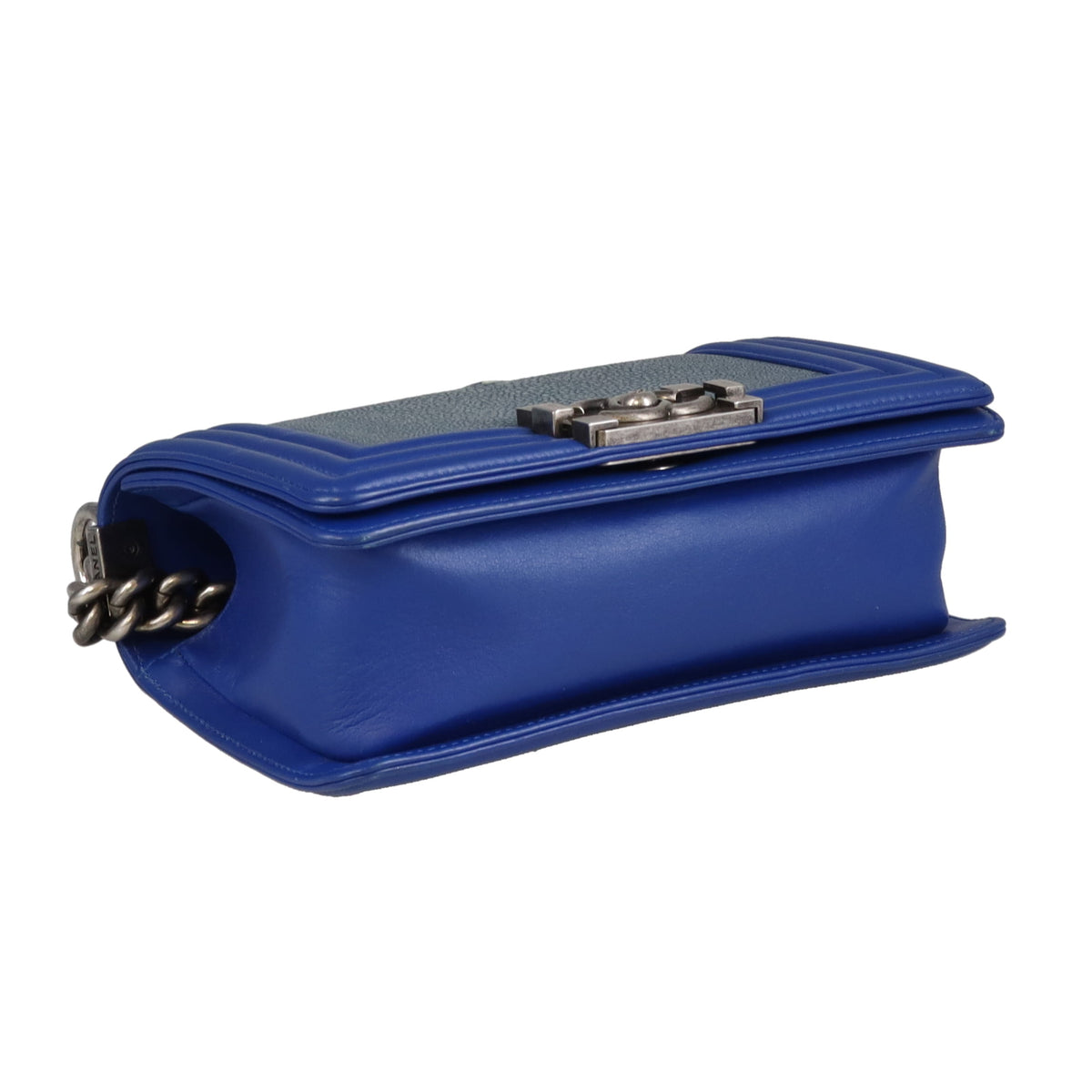 Chanel Boy Bag Small Sting Ray and Blue Leather 2013/14