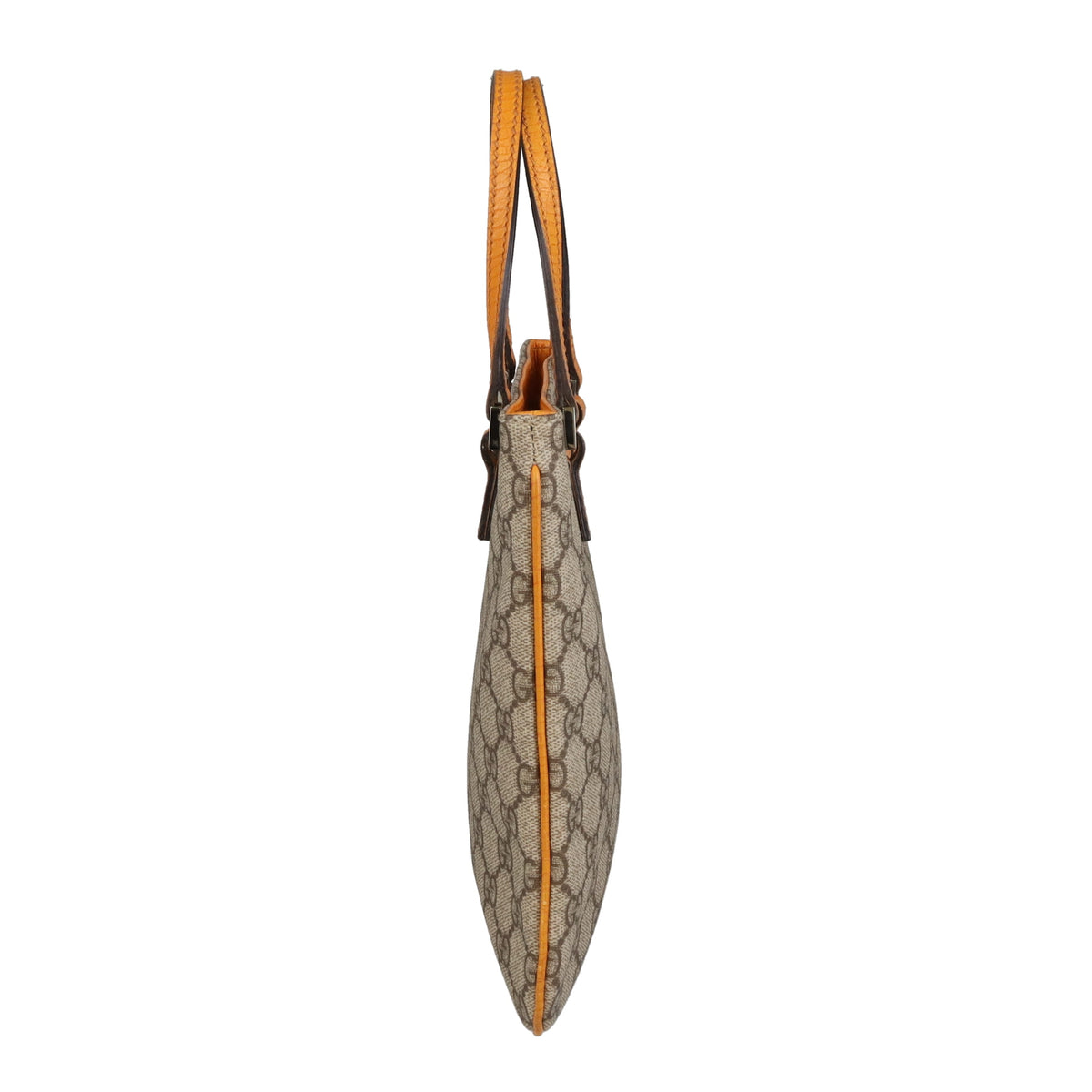 Gucci Flat Tote Mini GG Supreme and Saffron Leather