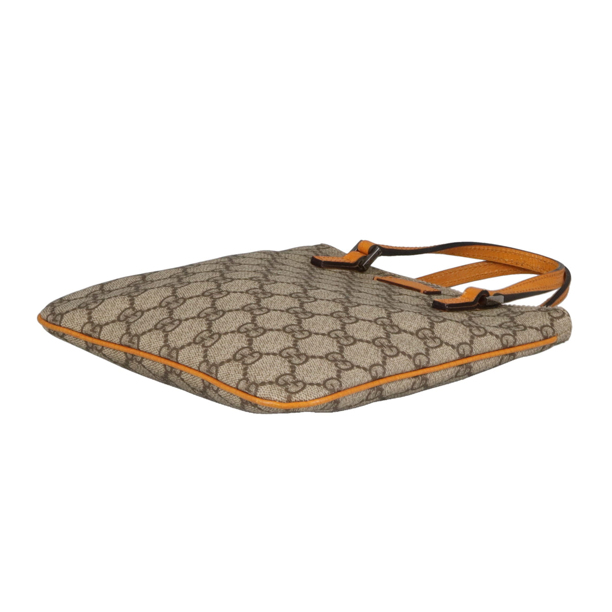 Gucci Flat Tote Mini GG Supreme and Saffron Leather