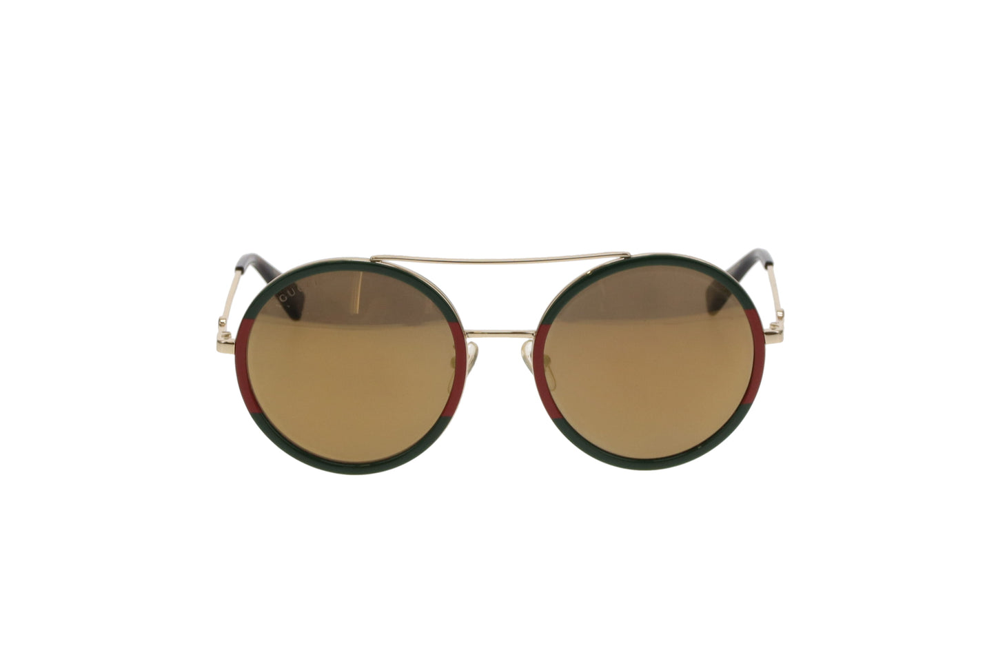 Gucci Round Lens Web Detail Bee Sunglasses