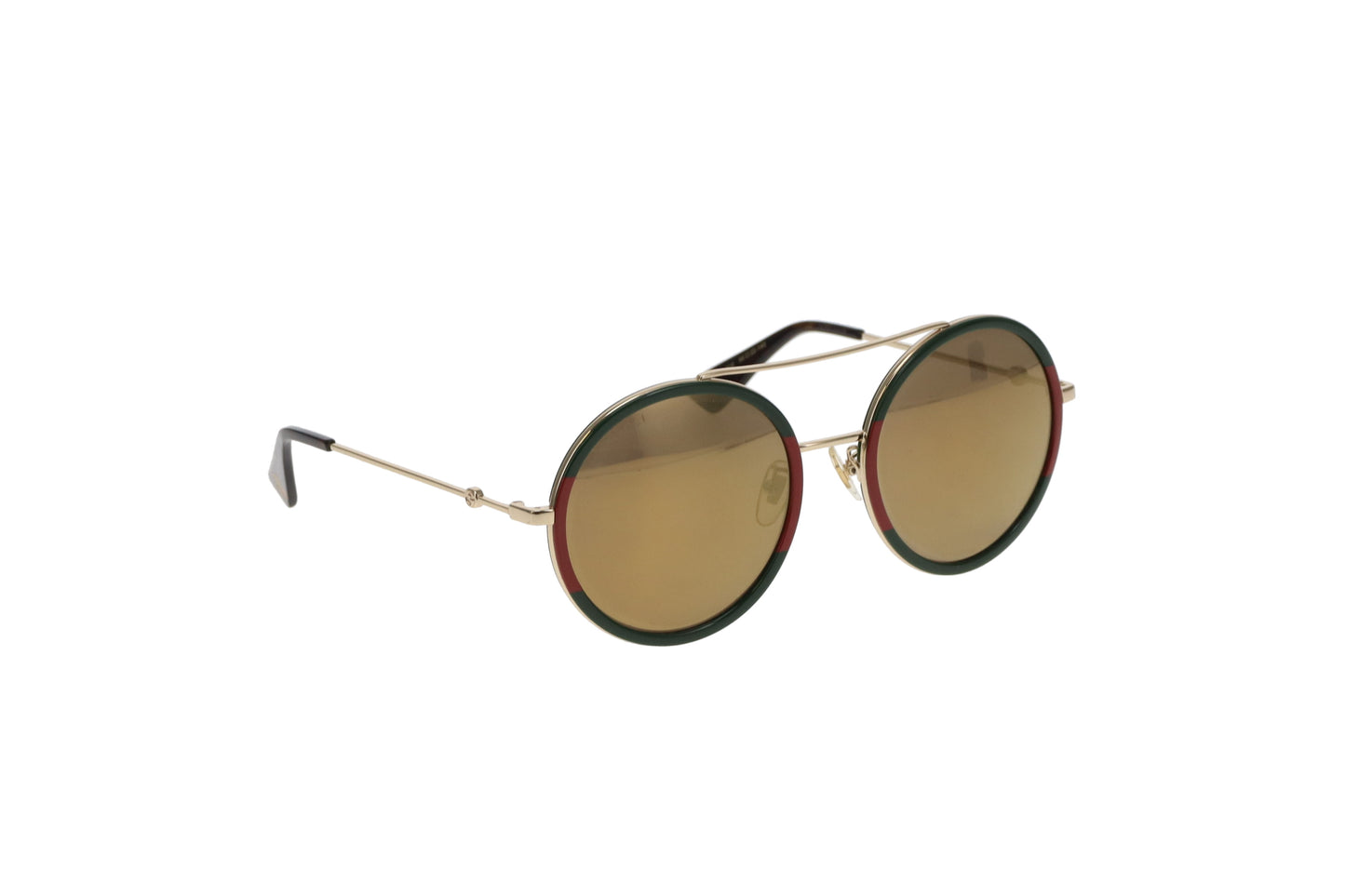 Gucci Round Lens Web Detail Bee Sunglasses