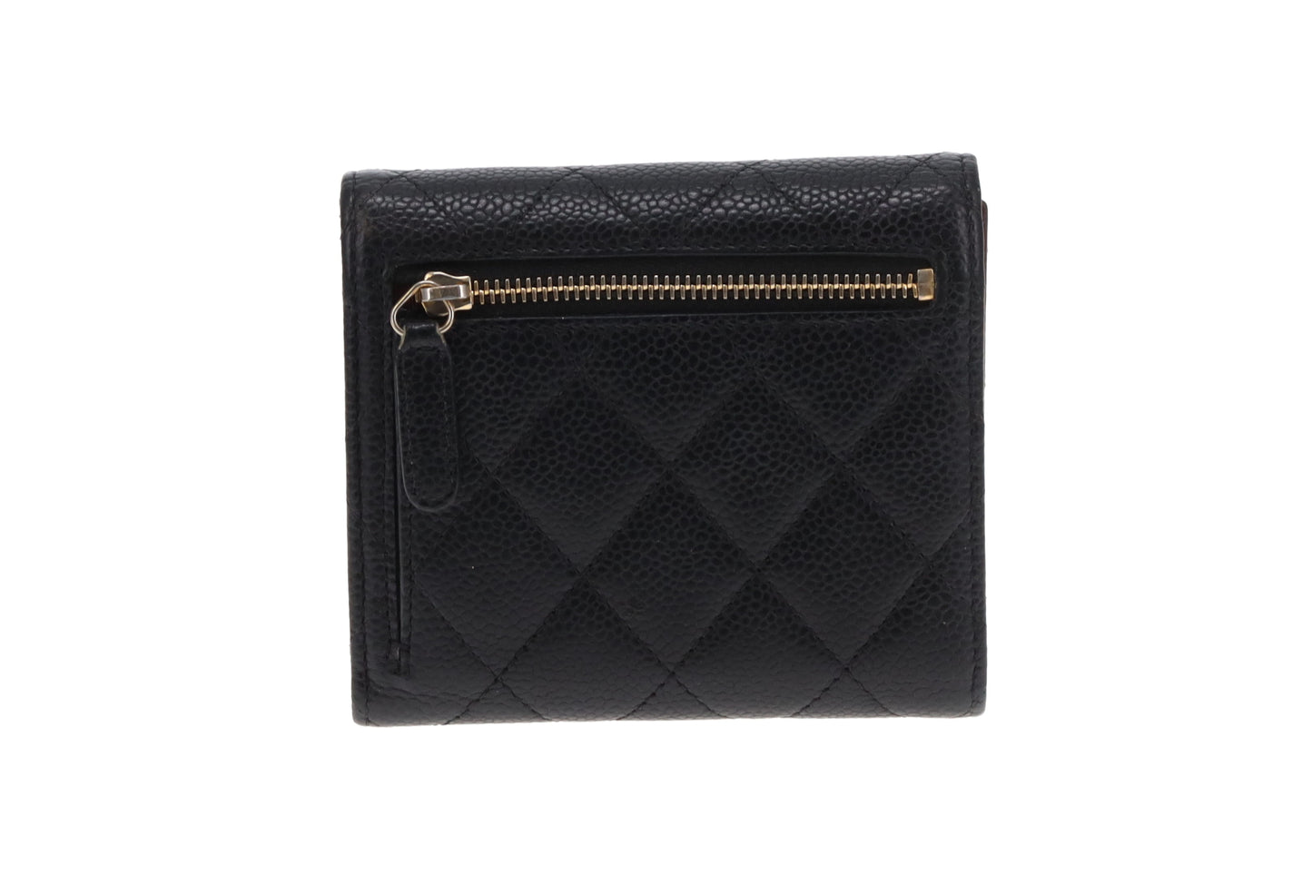 Chanel Classic Compact Caviar Quilted Wallet 2018