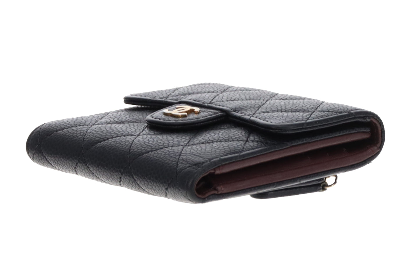 Chanel Classic Compact Caviar Quilted Wallet 2018