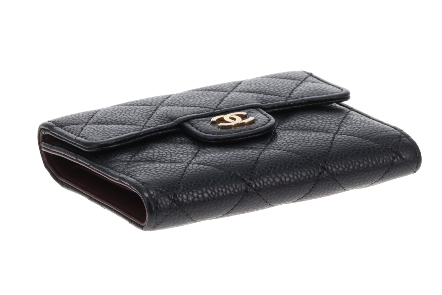 Chanel Classic Compact Caviar Quilted Wallet 2018