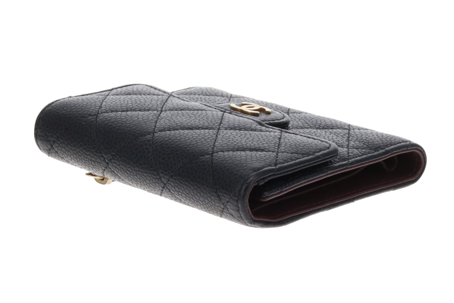 Chanel Classic Compact Caviar Quilted Wallet 2018