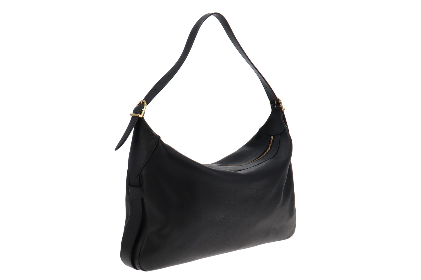 Celine Black Supple Calfskin Large Romy Shoulder Bag