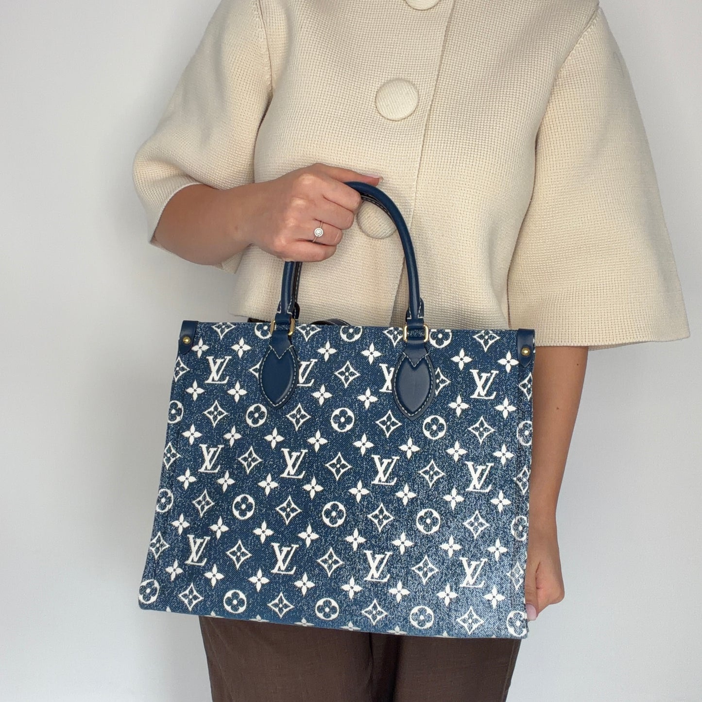 Louis Vuitton OnTheGo PM Limited Edition Bleu Denim Monogram NFID
