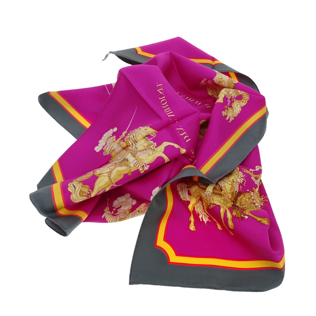 Hermes Carrousel Scarf 90 100% Silk