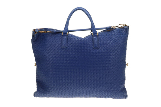 Bottega Veneta Intrecciato Convertible Tote Blue